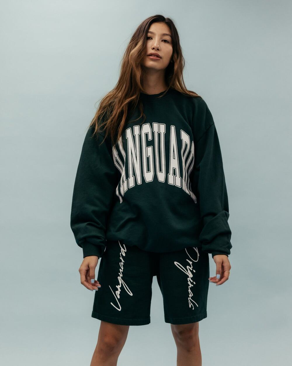 Vanguard Originals black spellout crewneck sweater unisex XL